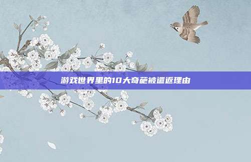 游戏世界里的10大奇葩被遣返理由