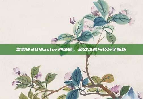 掌握W3GMaster的精髓，游戏攻略与技巧全解析