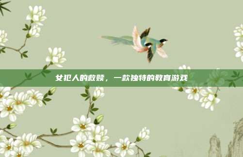 女犯人的救赎，一款独特的教育游戏