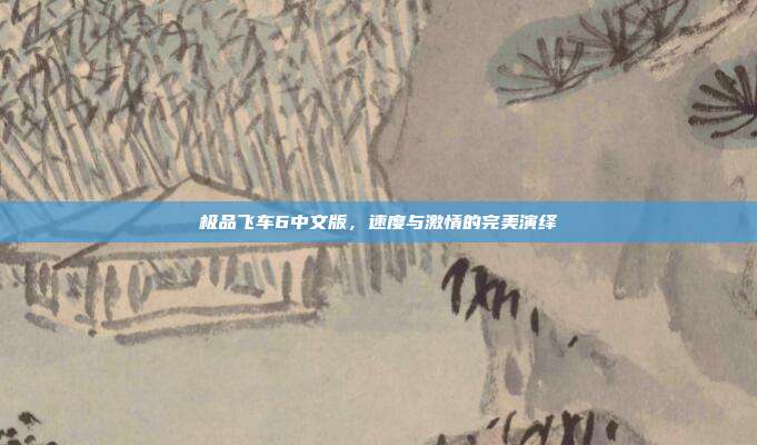 极品飞车6中文版，速度与激情的完美演绎