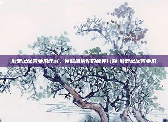 鹿鼎记配置要求详解,穿越回清朝的硬件门槛-鹿鼎记配置要求