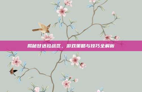 揭秘甘达拉战区,游戏策略与技巧全解析