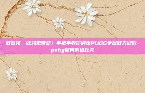 秋意浓,吃鸡更带感!手把手教你调出PUBG专属秋天滤镜-pubg如何调出秋天