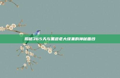 揭秘365天与黑道老大续集的神秘面纱