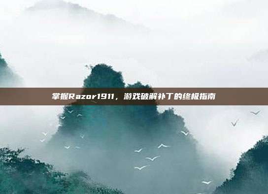 掌握Razor1911,游戏破解补丁的终极指南