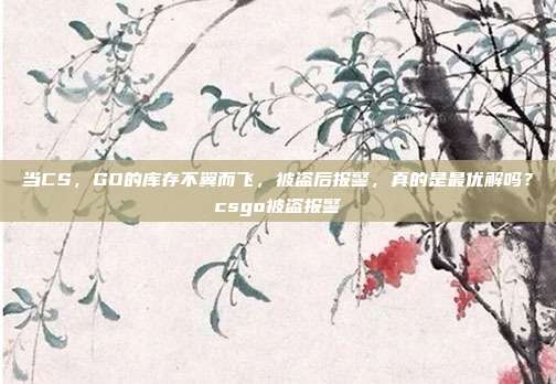 当CS,GO的库存不翼而飞,被盗后报警,真的是最优解吗?csgo被盗报警