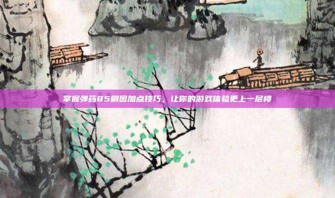 掌握弹药85刷图加点技巧,让你的游戏体验更上一层楼