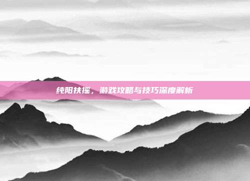 纯阳扶摇,游戏攻略与技巧深度解析