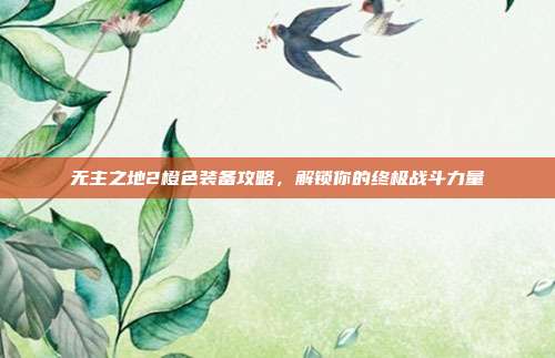 无主之地2橙色装备攻略,解锁你的终极战斗力量