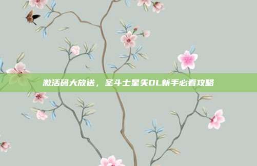 激活码大放送,圣斗士星矢OL新手必看攻略