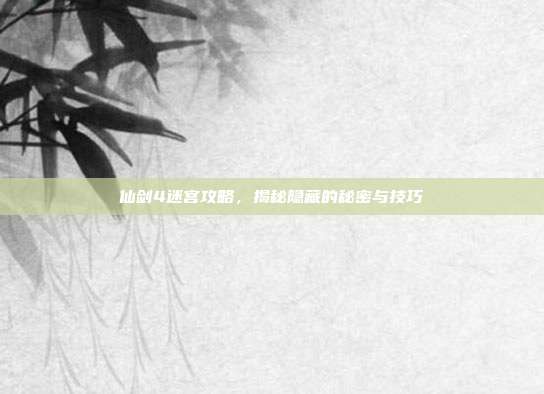 仙剑4迷宫攻略,揭秘隐藏的秘密与技巧