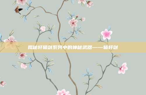 揭秘轩辕剑系列中的神秘武器——辕轩剑