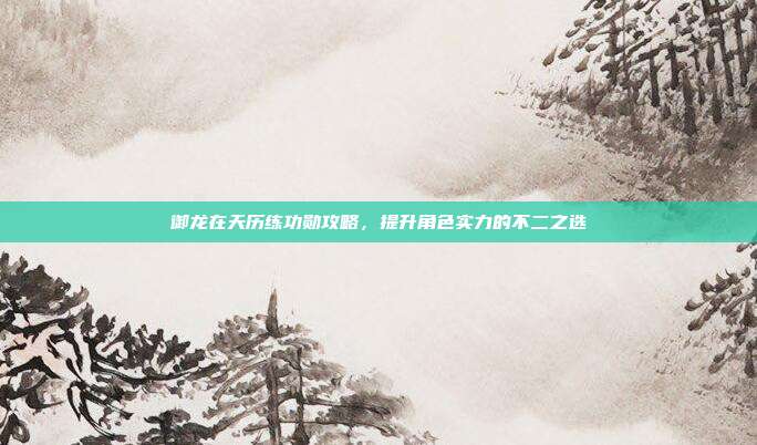 御龙在天历练功勋攻略，提升角色实力的不二之选