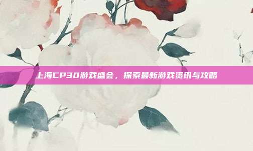 上海CP30游戏盛会，探索最新游戏资讯与攻略