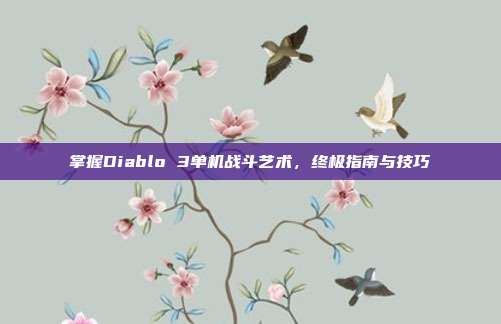 掌握Diablo 3单机战斗艺术,终极指南与技巧