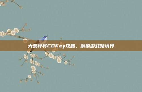 大秦悍将CDKey攻略,解锁游戏新境界