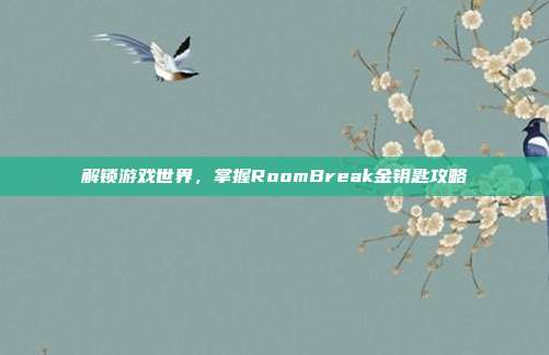 解锁游戏世界,掌握RoomBreak金钥匙攻略