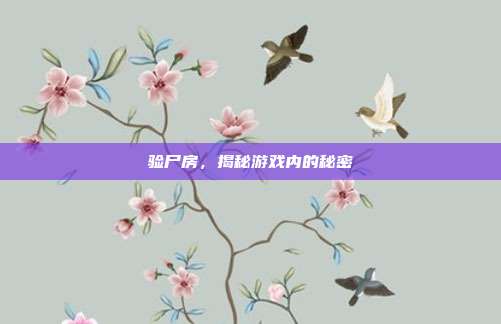 验尸房,揭秘游戏内的秘密