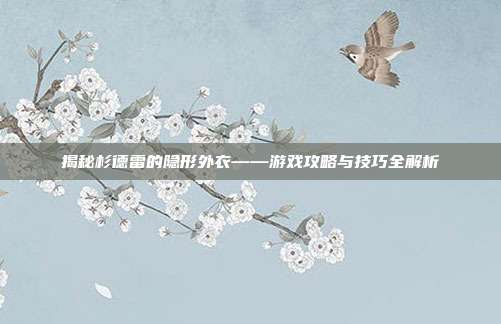 揭秘杉德雷的隐形外衣——游戏攻略与技巧全解析