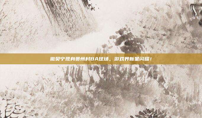撒贝宁现身贵州村BA球场,游戏界新星闪耀!
