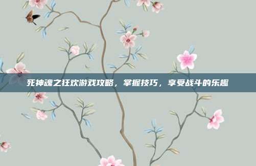 死神魂之狂欢游戏攻略，掌握技巧，享受战斗的乐趣