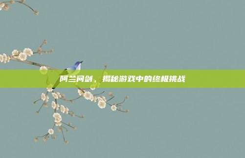 阿兰问剑,揭秘游戏中的终极挑战