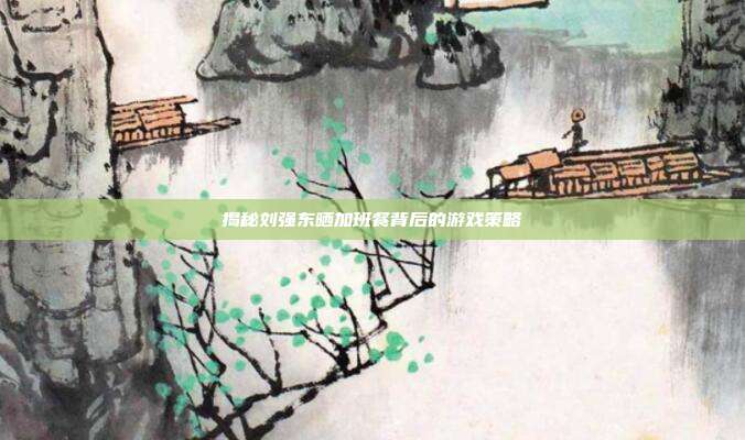 揭秘刘强东晒加班餐背后的游戏策略