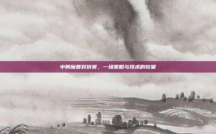 中韩魔兽对抗赛,一场策略与技术的较量