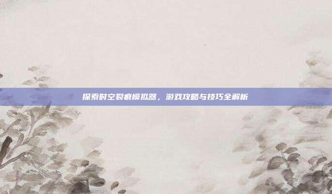 探索时空裂痕模拟器，游戏攻略与技巧全解析