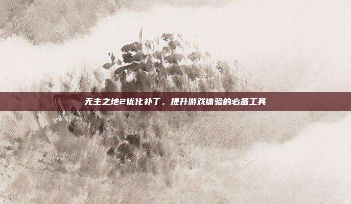无主之地2优化补丁,提升游戏体验的必备工具